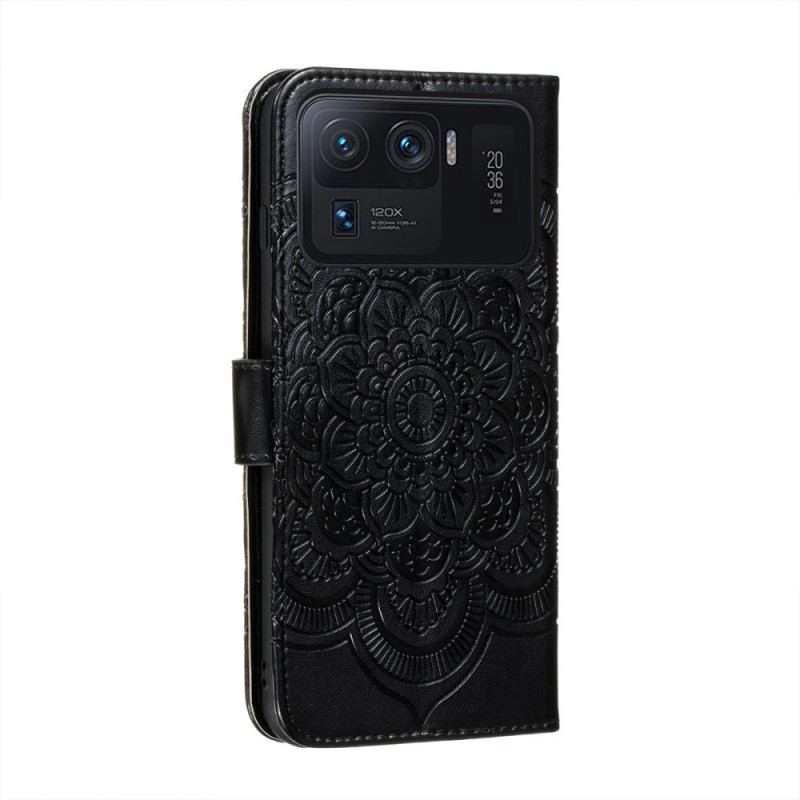 Capa De Couro Para Xiaomi Mi 11 Ultra Mandala Completa