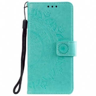 Capa Em Pele Para Xiaomi Mi 11 Ultra Mandala Do Sol