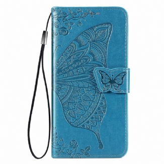 Capa Em Pele Para Xiaomi Mi 11 Ultra Meia Borboleta