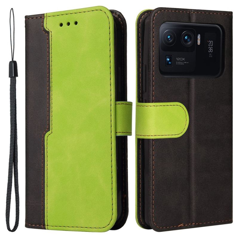 Capa Flip Para Xiaomi Mi 11 Ultra Dois Tons