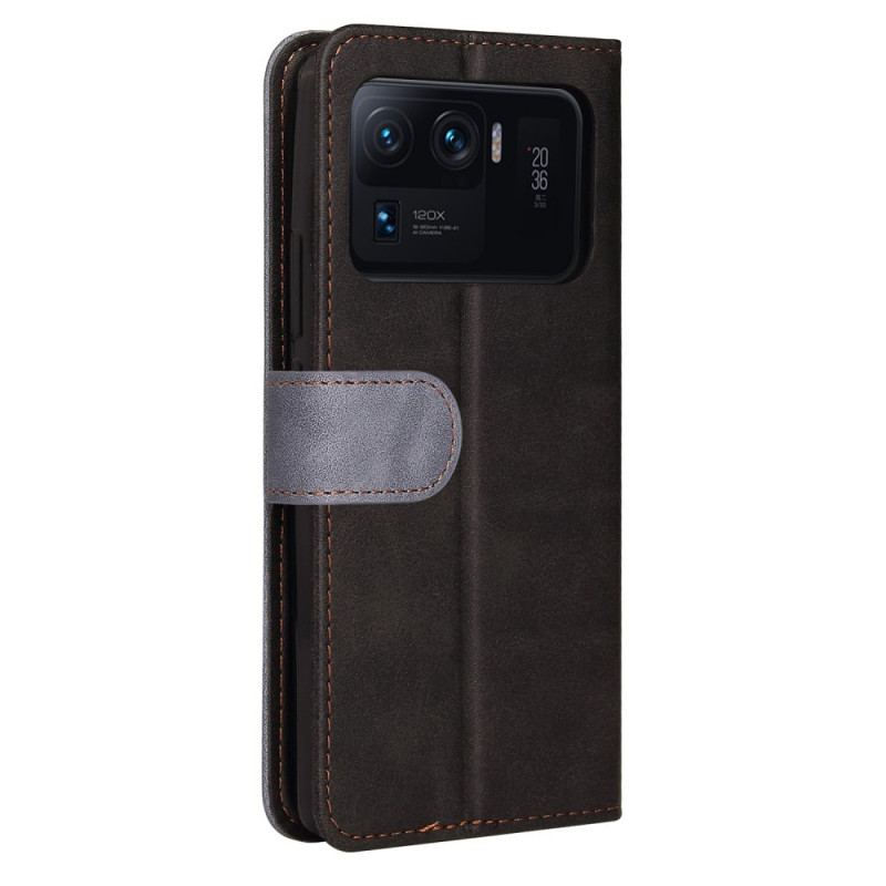 Capa Flip Para Xiaomi Mi 11 Ultra Dois Tons