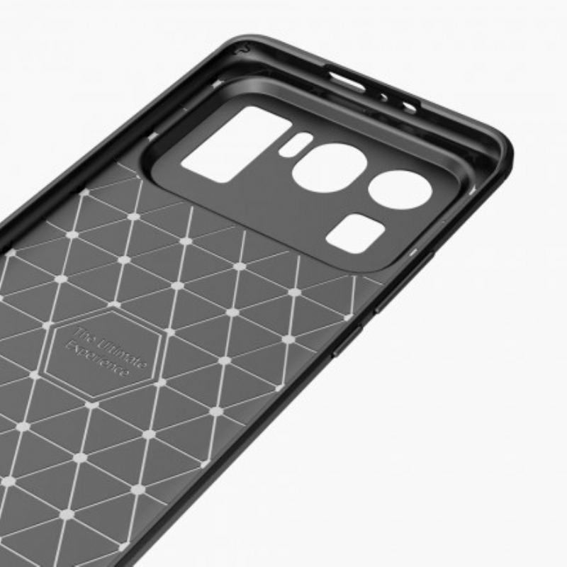 Capa Para Xiaomi Mi 11 Ultra Fibra De Carbono Escovada