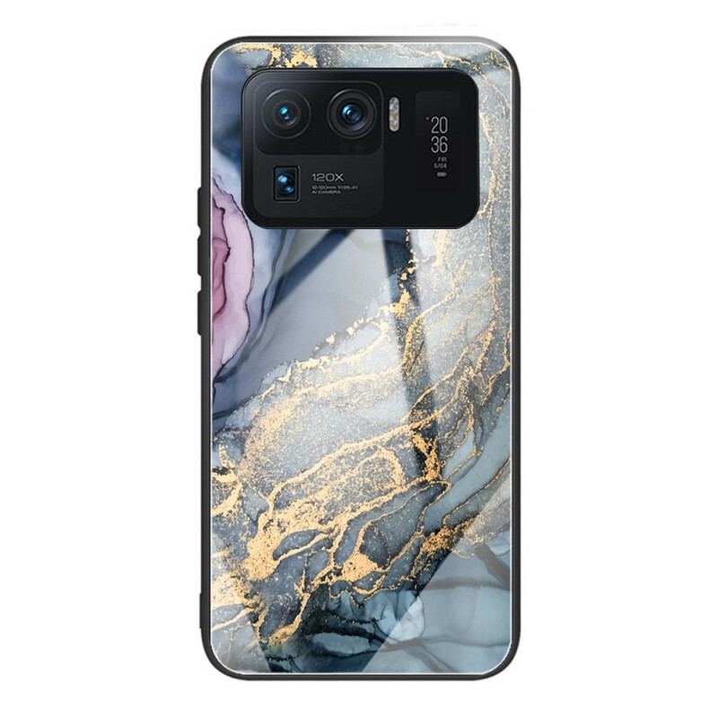 Capa Para Xiaomi Mi 11 Ultra Vidro Temperado Em Mármore Aquarela