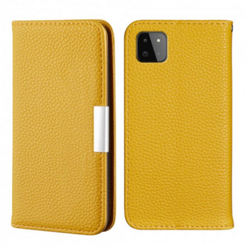 Capa De Celular Para Samsung Galaxy A22 5G Flip Couro Falso Lichia Ultra Chic