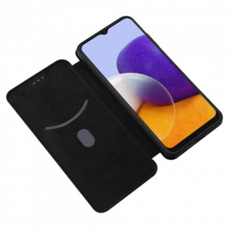 Capa De Celular Para Samsung Galaxy A22 5G Flip Fibra De Carbono