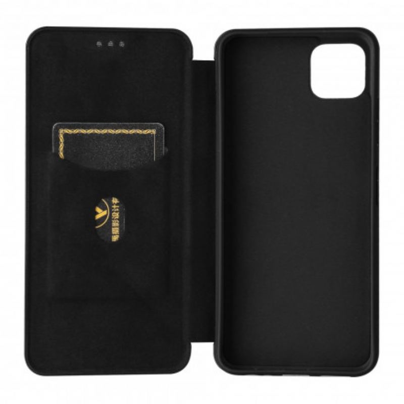 Capa De Celular Para Samsung Galaxy A22 5G Flip Fibra De Carbono