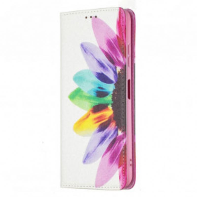 Capa De Celular Para Samsung Galaxy A22 5G Flip Flor Aquarela