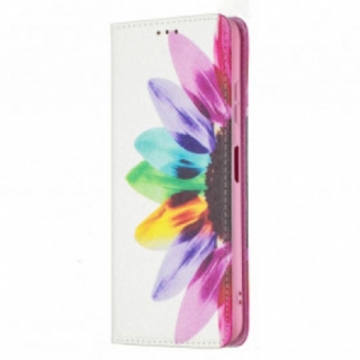 Capa De Celular Para Samsung Galaxy A22 5G Flip Flor Aquarela