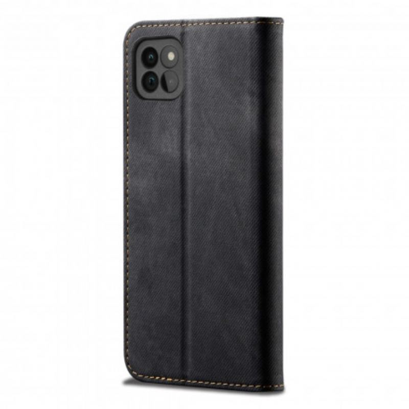 Capa De Celular Para Samsung Galaxy A22 5G Flip Tecido Jeans