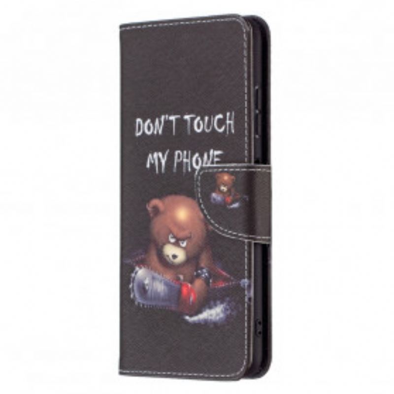 Capa De Celular Para Samsung Galaxy A22 5G Flip Urso Perigoso