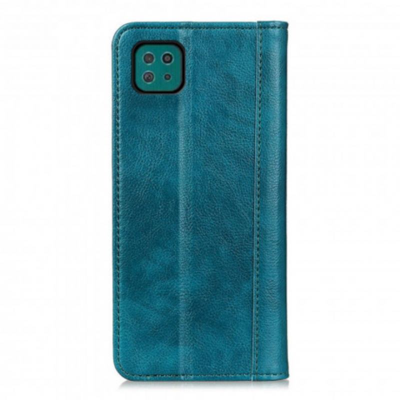 Capa De Celular Para Samsung Galaxy A22 5G Flip Versão Couro Rachado Lichia