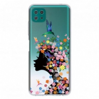 Capa De Celular Para Samsung Galaxy A22 5G Linda Cabeça De Flor