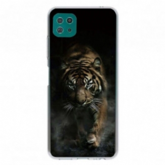 Capa De Celular Para Samsung Galaxy A22 5G Tigre Flexível