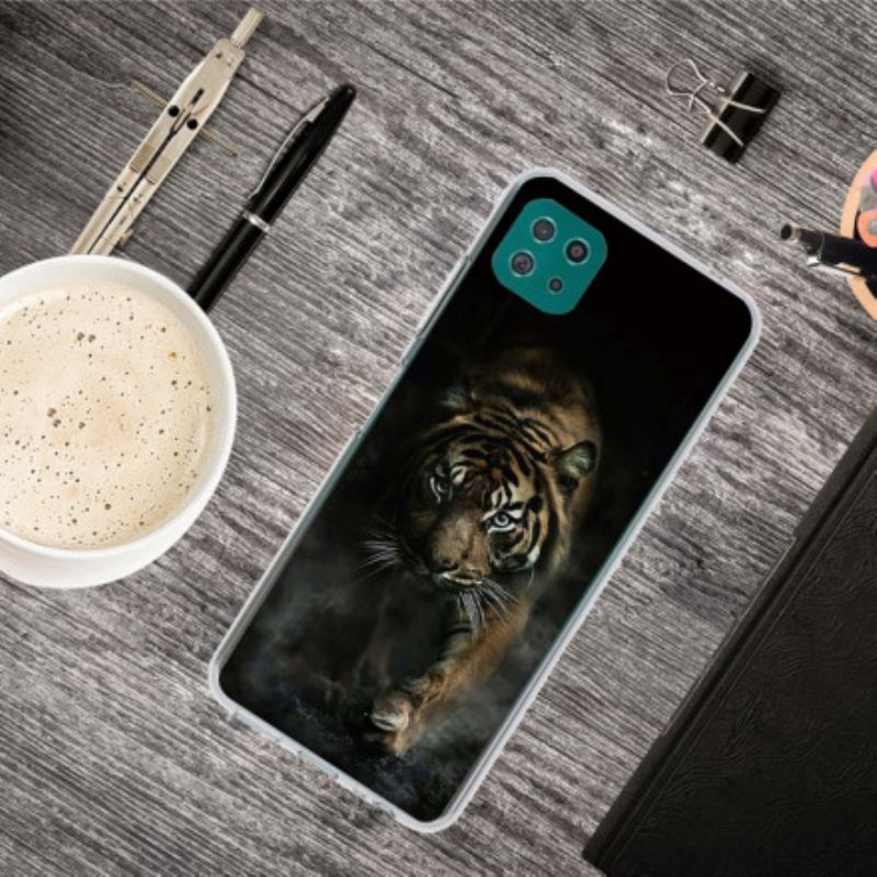 Capa De Celular Para Samsung Galaxy A22 5G Tigre Flexível