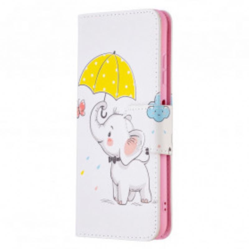 Capa De Couro Para Samsung Galaxy A22 5G Elefante Bébé