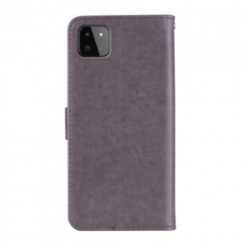 Capa Flip Para Samsung Galaxy A22 5G Coruja Mandala E Charme