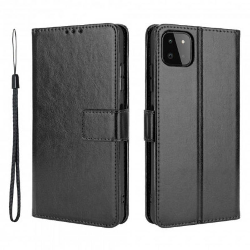 Capa Flip Para Samsung Galaxy A22 5G Couro Falso Chamativo