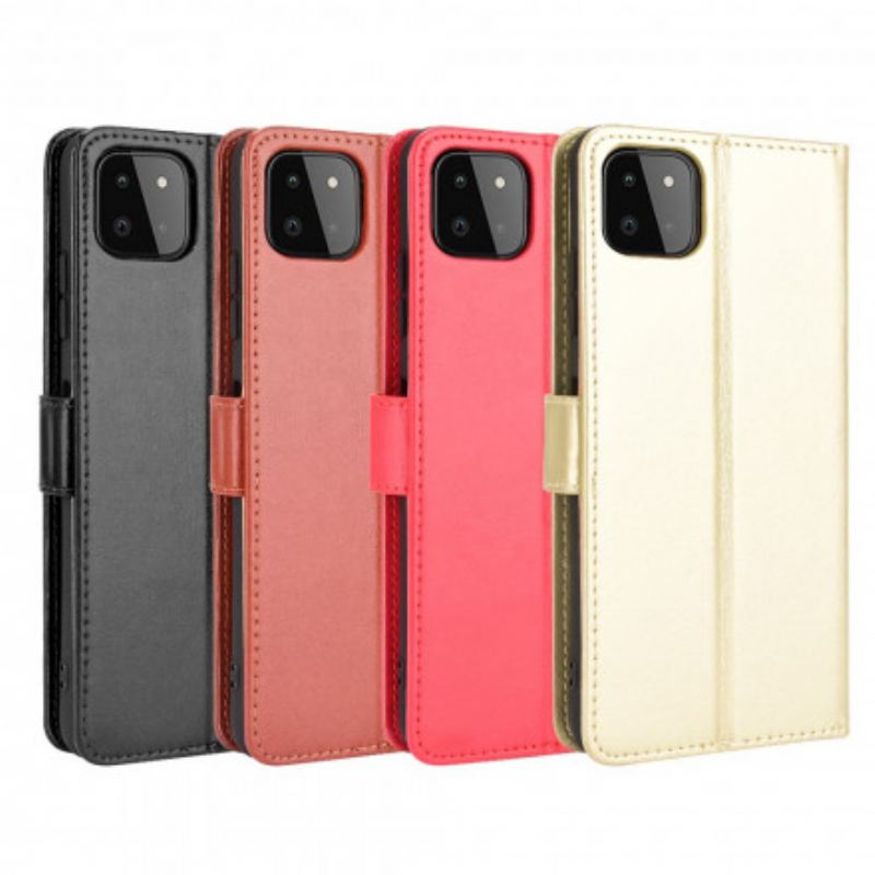 Capa Flip Para Samsung Galaxy A22 5G Couro Falso Chamativo