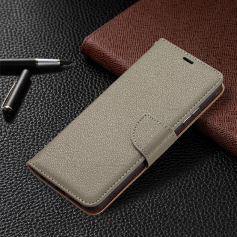 Capa Flip Para Samsung Galaxy A22 5G De Couro Lichia Rabat Oblíqua