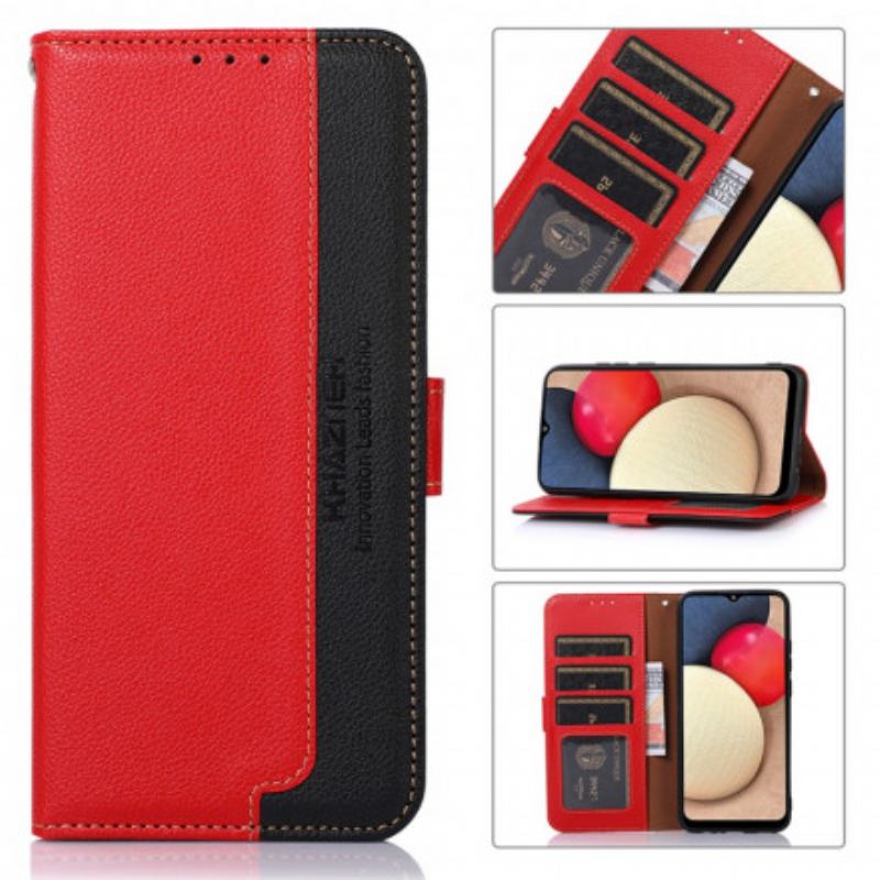 Capa Flip Para Samsung Galaxy A22 5G Estilo Lichia Rfid Khazneh