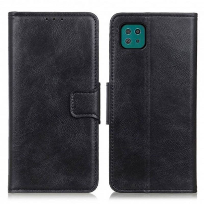 Capa Flip Para Samsung Galaxy A22 5G Fecho Reversível Efeito Couro