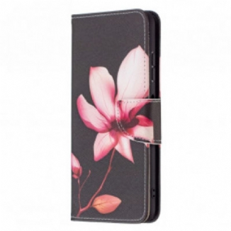 Capa Flip Para Samsung Galaxy A22 5G Flor Rosa