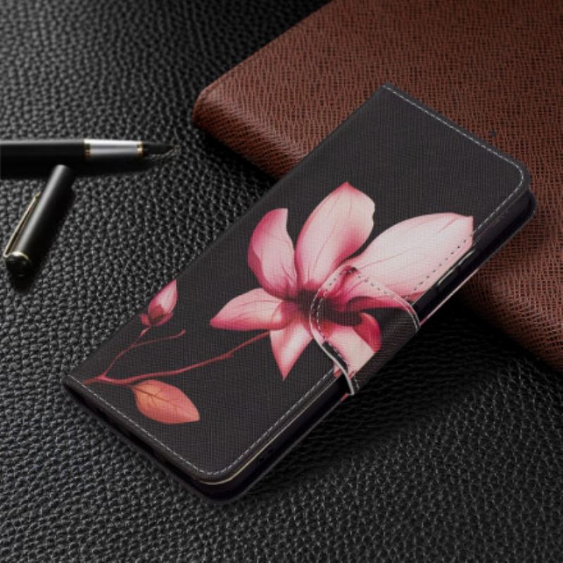 Capa Flip Para Samsung Galaxy A22 5G Flor Rosa