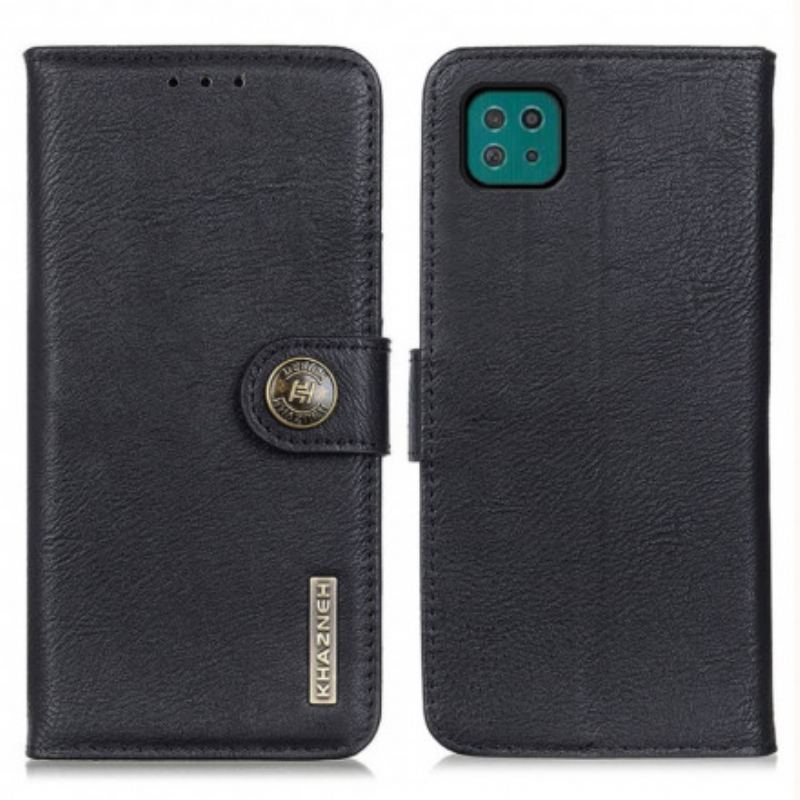 Capa Flip Para Samsung Galaxy A22 5G Imitação De Couro Khazneh