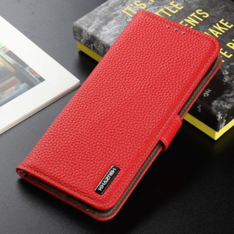 Capa Flip Para Samsung Galaxy A22 5G Khazneh Lichia Couro