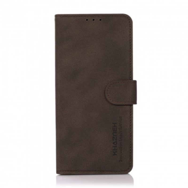 Capa Flip Para Samsung Galaxy A22 5G Khazneh Moda Efeito Couro