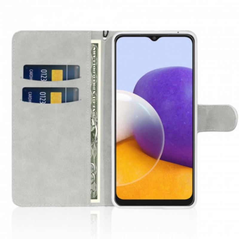 Capa Flip Para Samsung Galaxy A22 5G Lantejoulas Design S