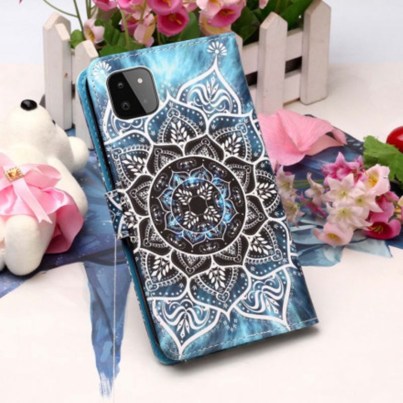 Capa Flip Para Samsung Galaxy A22 5G Mandala No Céu