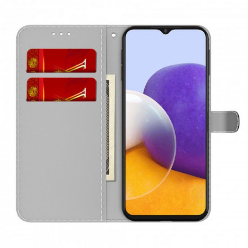 Capa Flip Para Samsung Galaxy A22 5G Padrão Abstrato