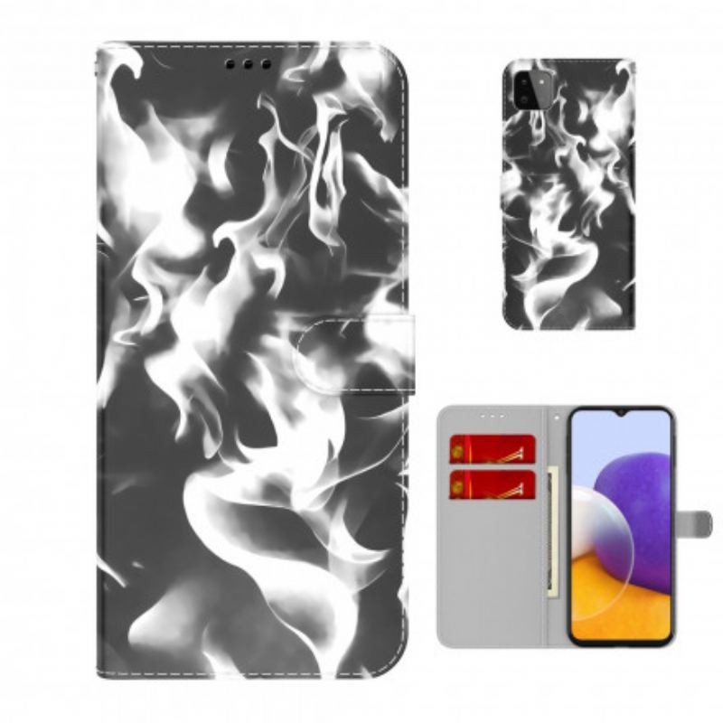 Capa Flip Para Samsung Galaxy A22 5G Padrão Abstrato