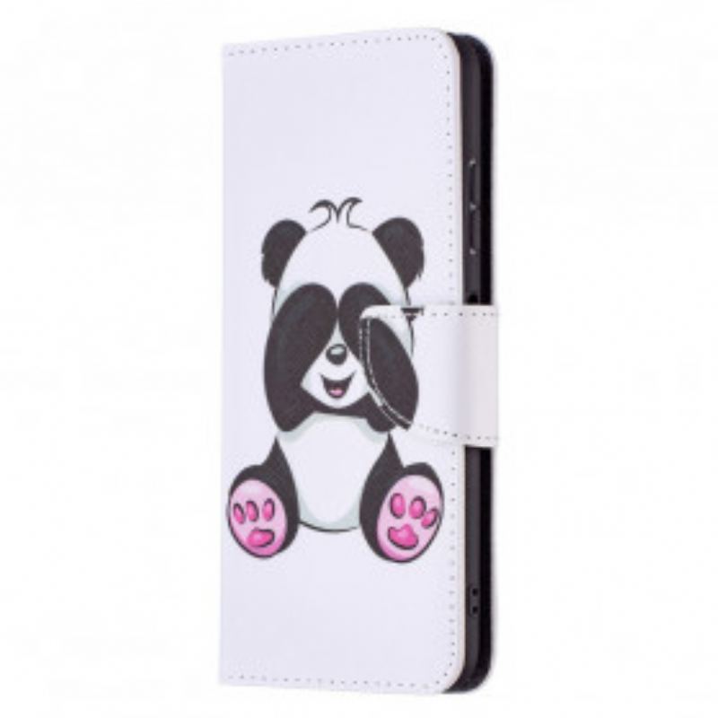 Capa Flip Para Samsung Galaxy A22 5G Panda Divertido