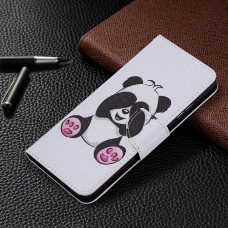 Capa Flip Para Samsung Galaxy A22 5G Panda Divertido