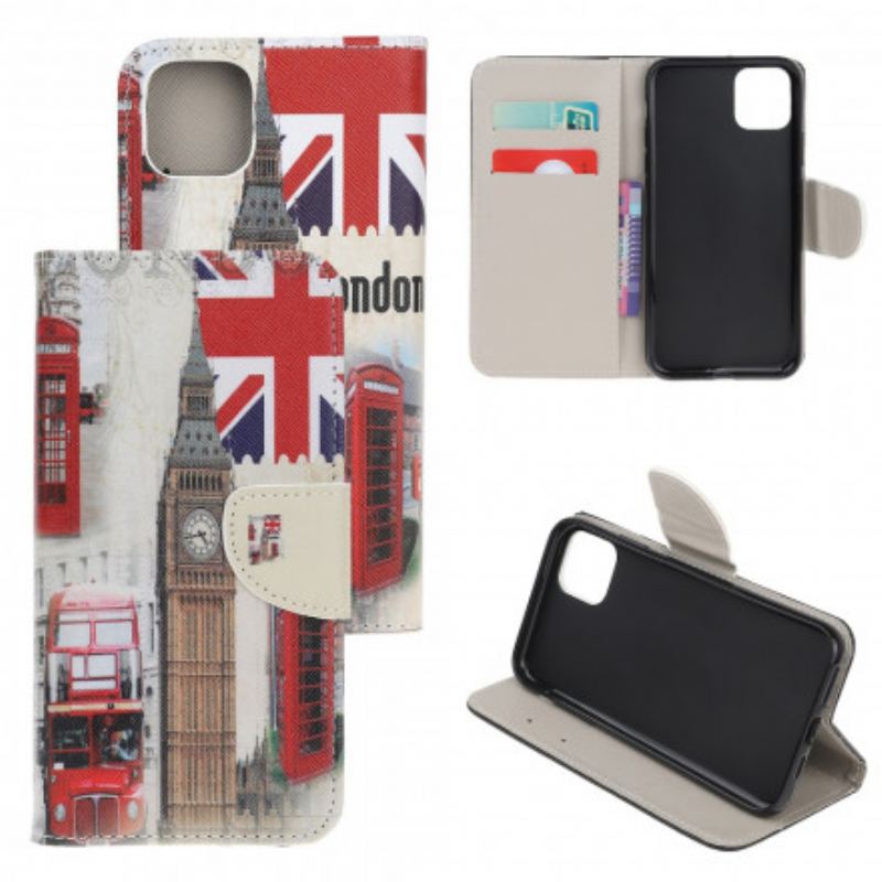 Capa Flip Para Samsung Galaxy A22 5G Vida Em Londres