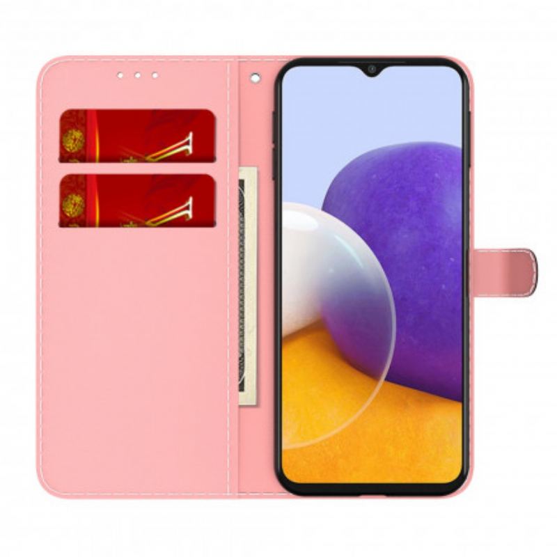 Capa Folio Para Samsung Galaxy A22 5G Abstração