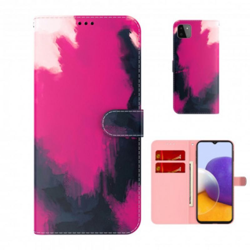 Capa Folio Para Samsung Galaxy A22 5G Abstração