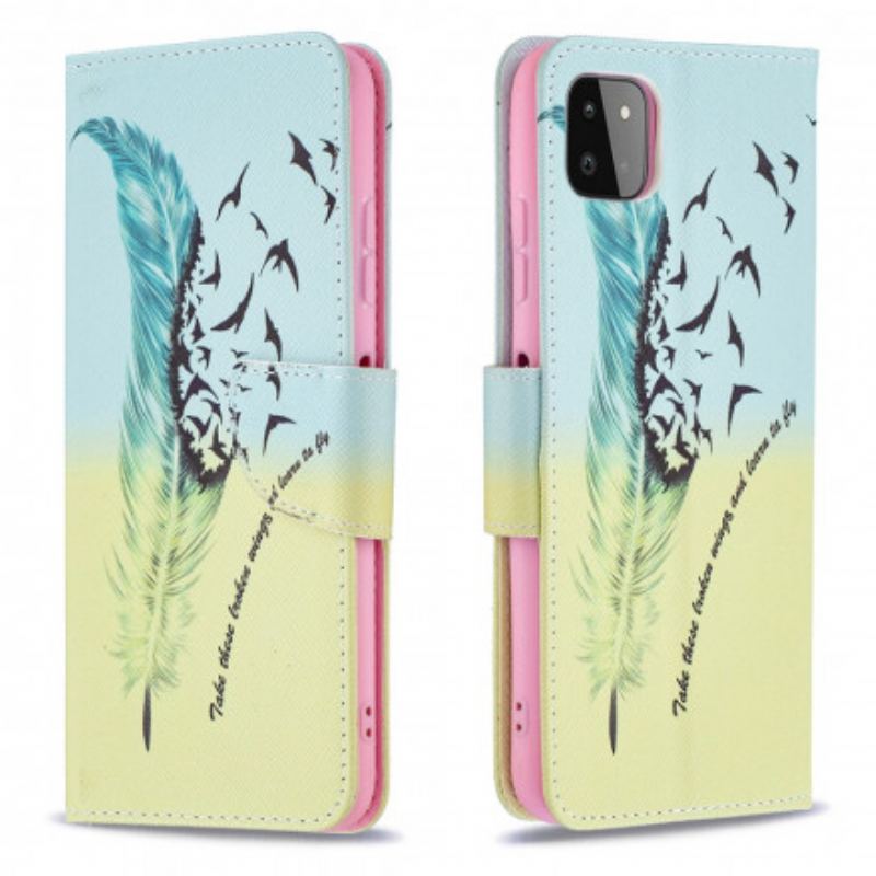 Capa Folio Para Samsung Galaxy A22 5G Aprender A Voar