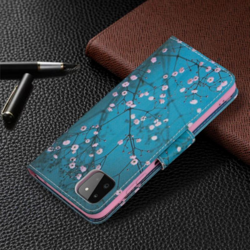 Capa Folio Para Samsung Galaxy A22 5G Árvore Florida