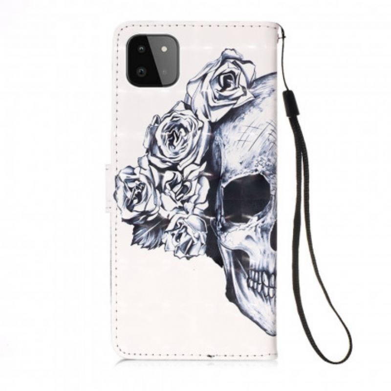 Capa Folio Para Samsung Galaxy A22 5G Caveira Florida