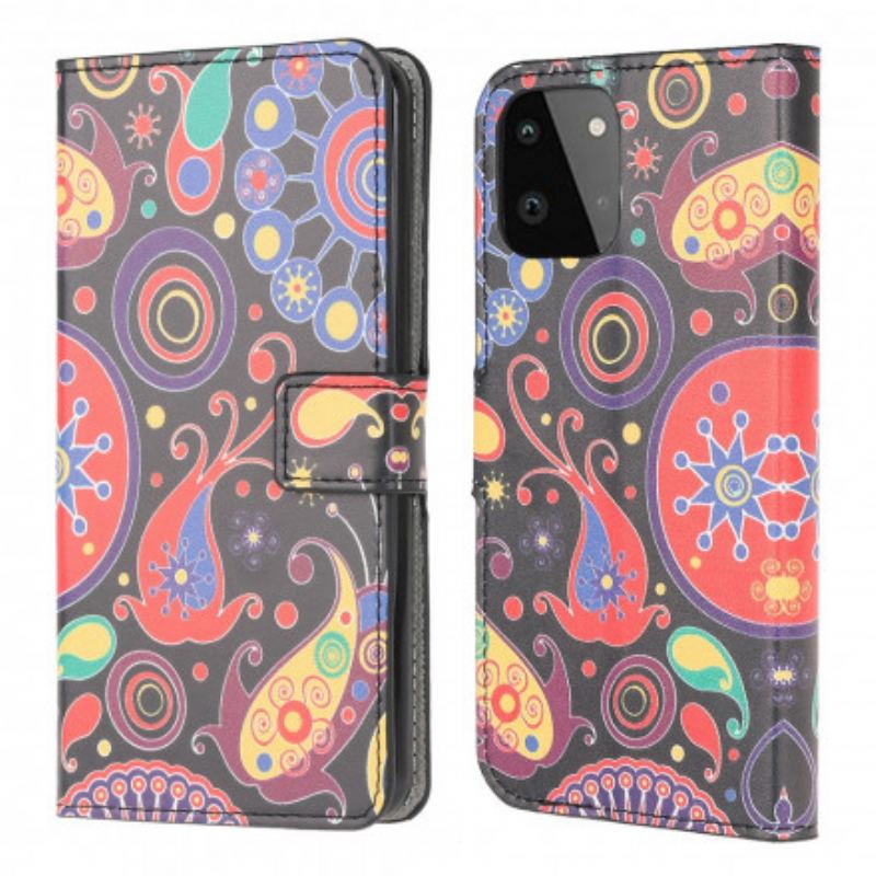 Capa Folio Para Samsung Galaxy A22 5G Design Da Galáxia