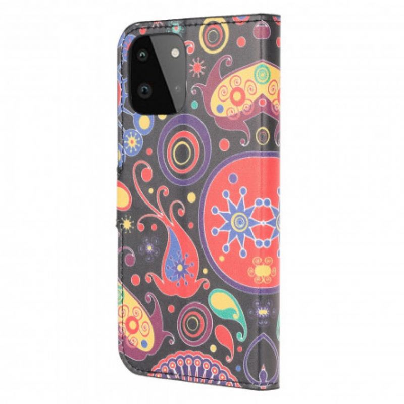 Capa Folio Para Samsung Galaxy A22 5G Design Da Galáxia