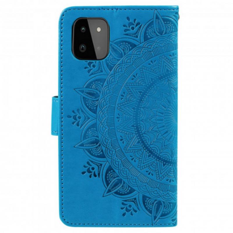 Capa Folio Para Samsung Galaxy A22 5G Mandala Do Sol