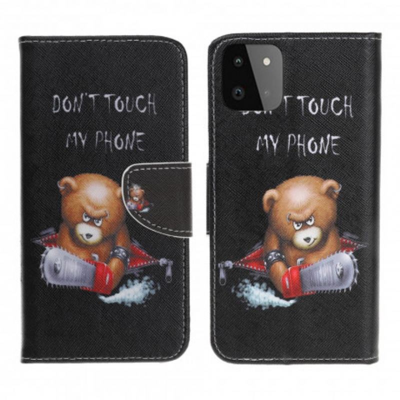 Capa Folio Para Samsung Galaxy A22 5G Urso Perigoso