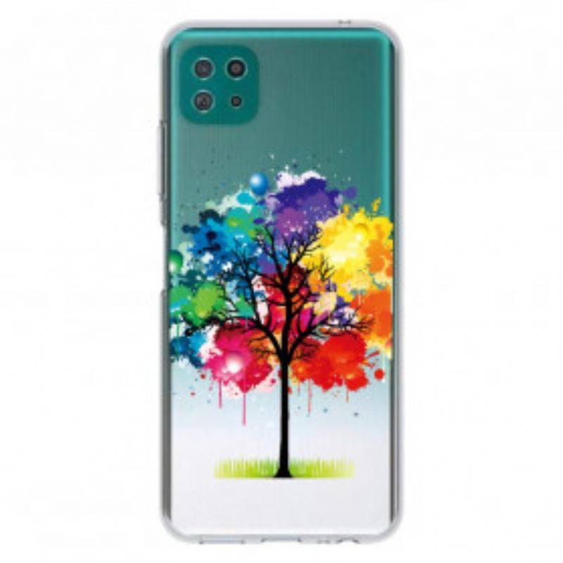 Capa Para Samsung Galaxy A22 5G Árvore Aquarela Perfeita