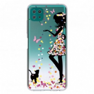 Capa Para Samsung Galaxy A22 5G Linda Cabeça De Flor