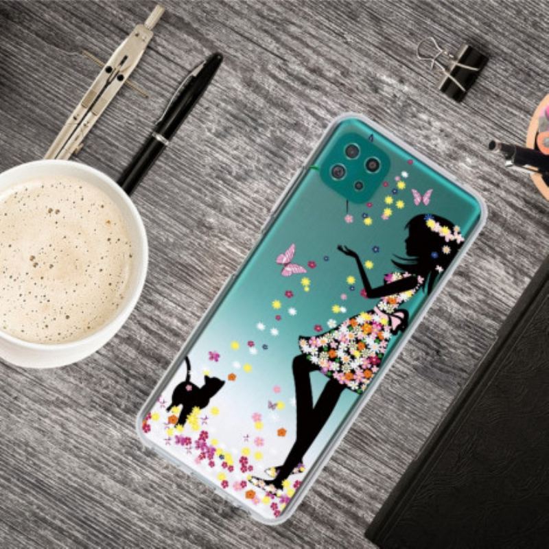 Capa Para Samsung Galaxy A22 5G Linda Cabeça De Flor