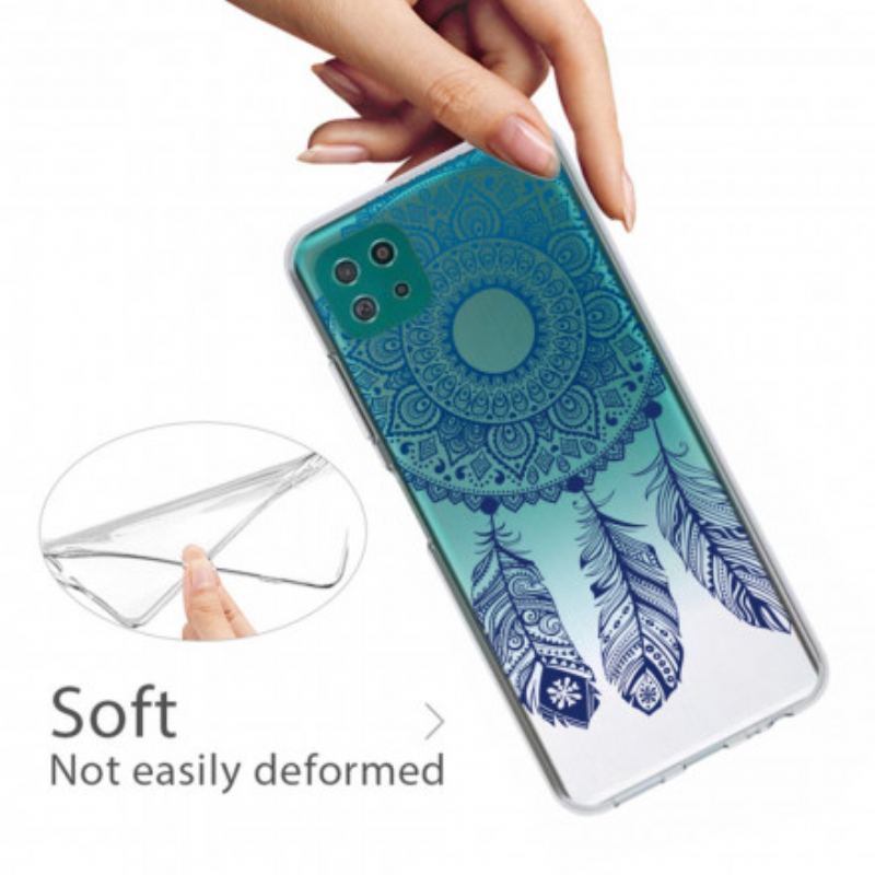 Capa Para Samsung Galaxy A22 5G Mandala De Flor Única